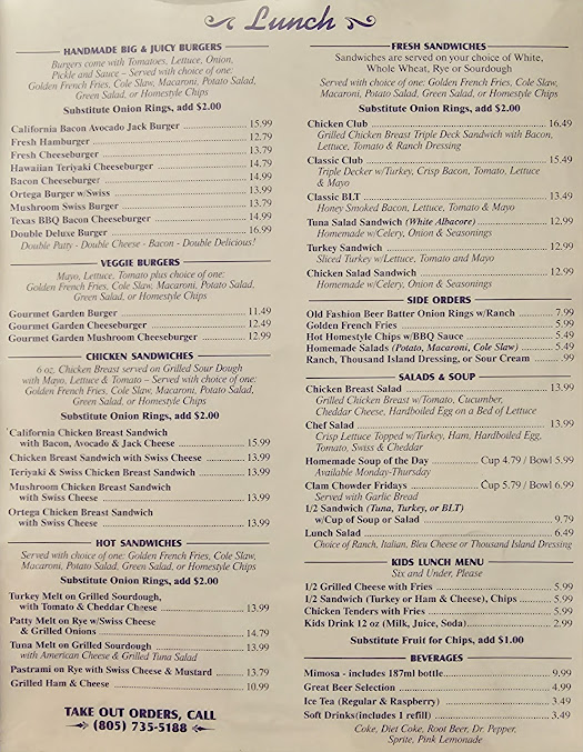 Menu American Host Restaurant - 22
