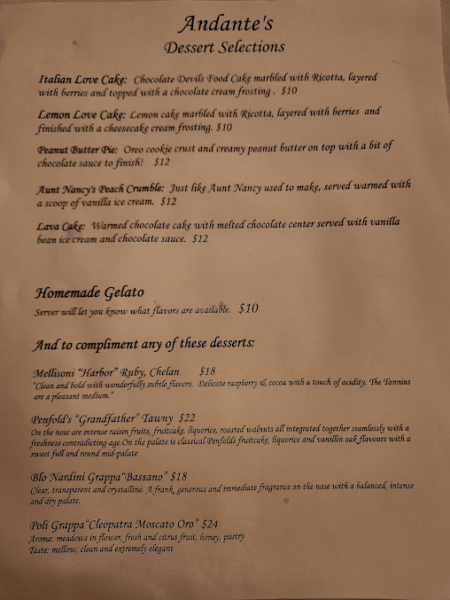 Menu Andante - 20