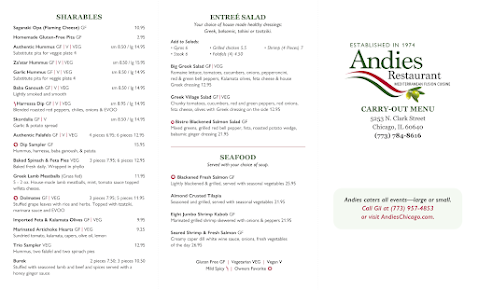 Menu Andie's Restaurant - 21