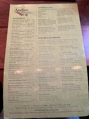 Menu Andie's Restaurant - 23
