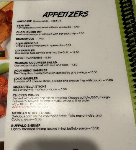 Menu Aqui Mero Mexican Restaurant - 22
