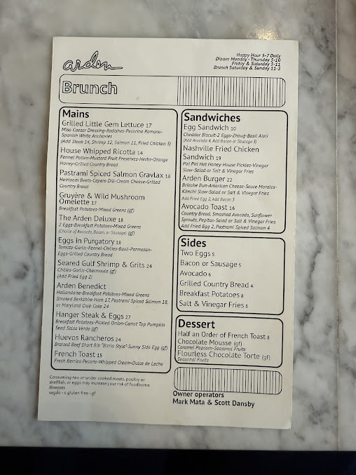 Menu Arden - 21