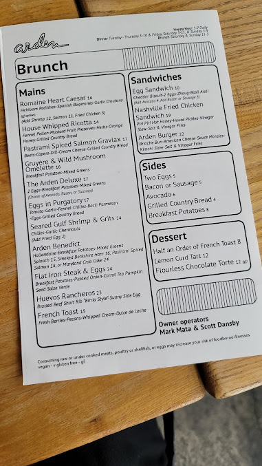 Menu Arden - 25
