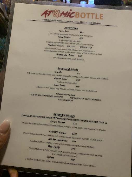 Menu Atomic Bottle - 22