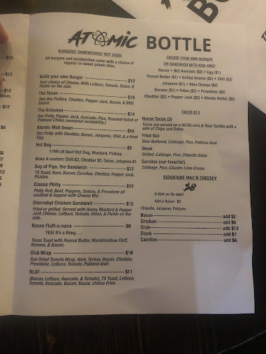 Menu Atomic Bottle - 25
