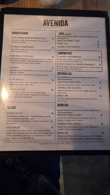 Menu Avenida - 25
