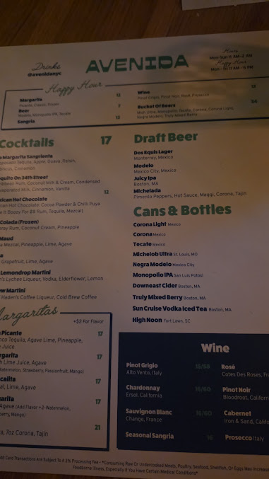 Menu Avenida - 29