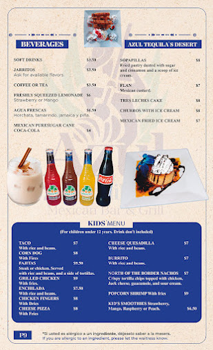 Menu Azul Tequilas Mexican Bar & Grill - 28