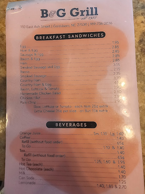 Menu B & G Grill - 23