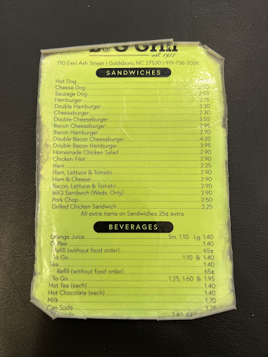 Menu B & G Grill - 24