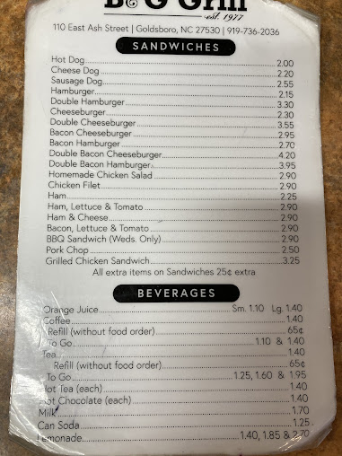 Menu B & G Grill - 27