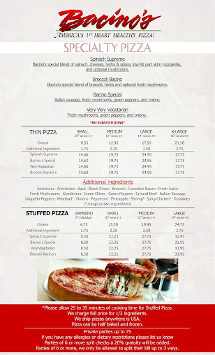 Menu Bacino's - 23