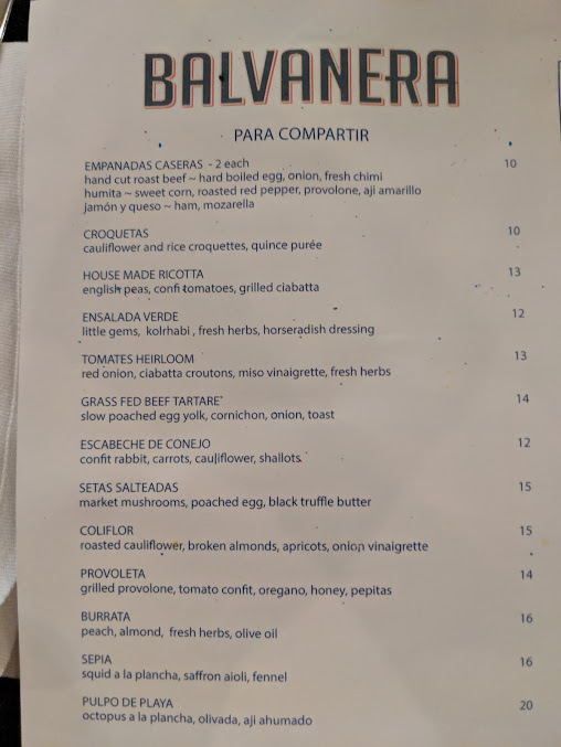 Menu Balvanera - 28