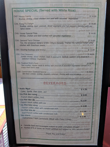 Menu Bamboo House Restaurant - 20
