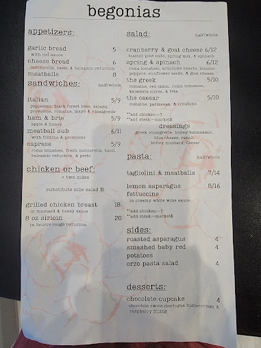 Menu Begonias - 22