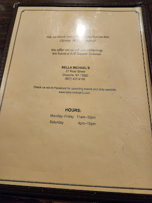 Menu Bella Michael's Restaurant - 25