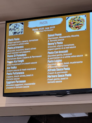 Menu Benny's Brick Oven Pizza - 22