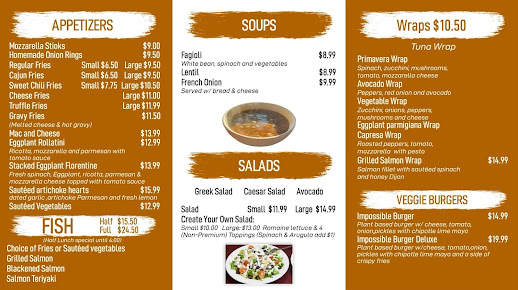 Menu Benny's Brick Oven Pizza - 24