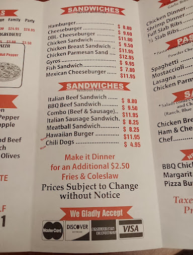 Menu Benny's Pizza - 23