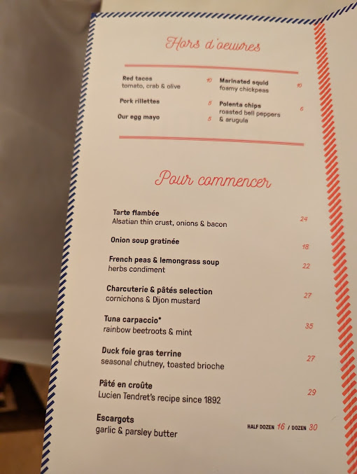 Menu Benoit New York - 24