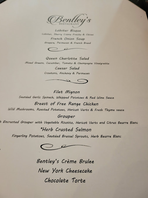 Menu Bentley's Restaurant - 23