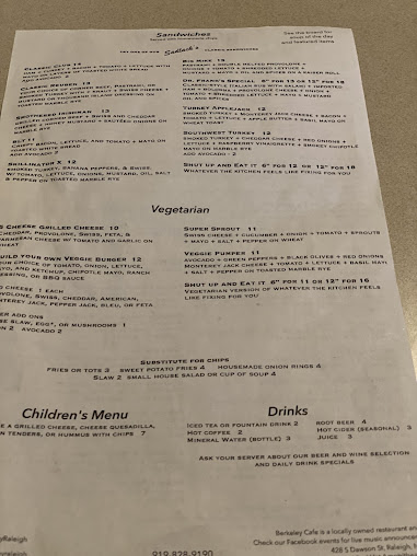 Menu Berkeley Cafe - 22