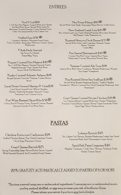 Menu Bernardin's Restaurant At Ratcliffe - 21