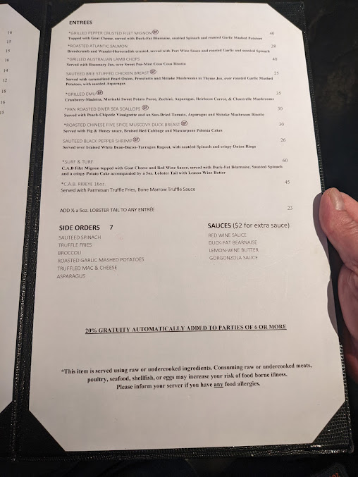 Menu Bernardin's Restaurant At Ratcliffe - 29