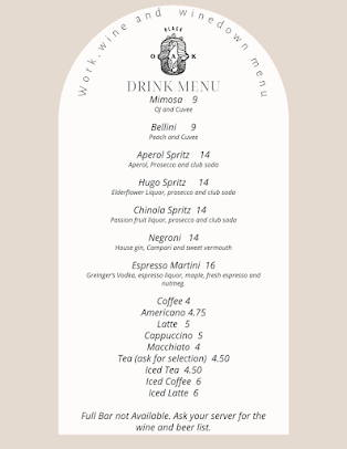 Menu Black Oak On Fifth - 21