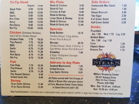 Menu Blazin Steaks - 22