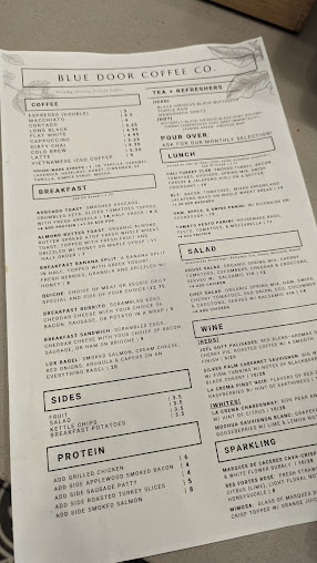 Menu Blue Door Coffee Company - 25
