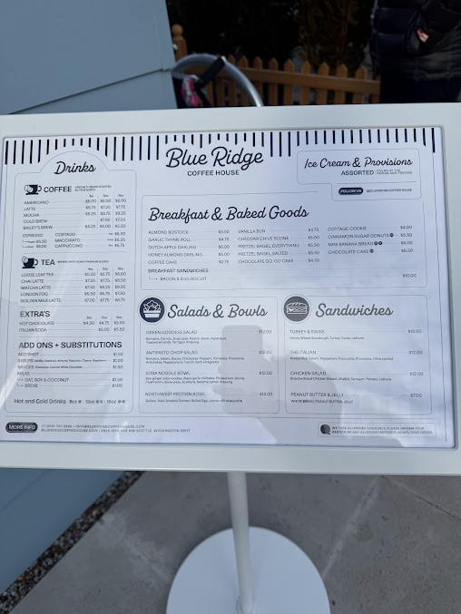 Menu Blue Ridge Coffee - 20