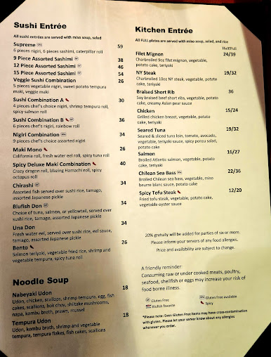 Menu Blufish - 23