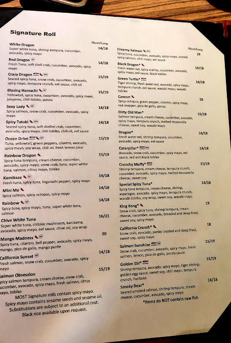 Menu Blufish - 26