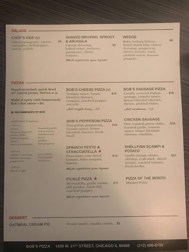 Menu Bob’s Pizza - 25