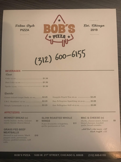 Menu Bob’s Pizza - 26