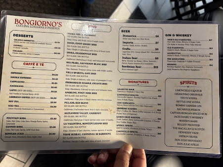 Menu Bongiorno's Cucina Italiana & Pizzeria - 20