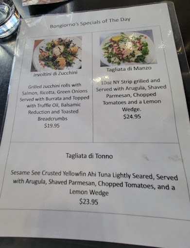 Menu Bongiorno's Cucina Italiana & Pizzeria - 29