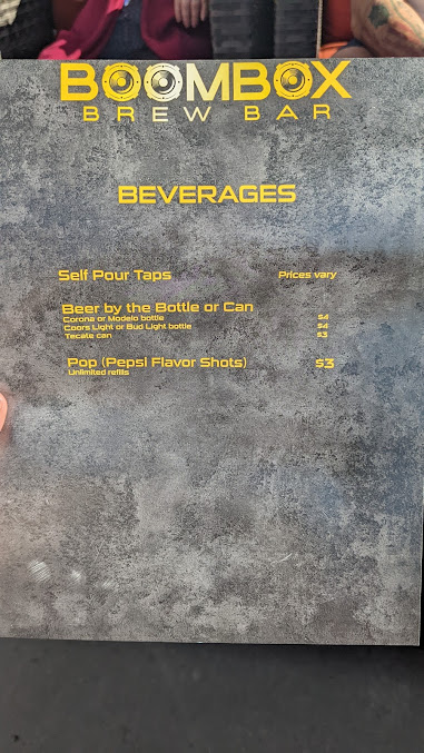 Menu Boombox Brew Bar - 24