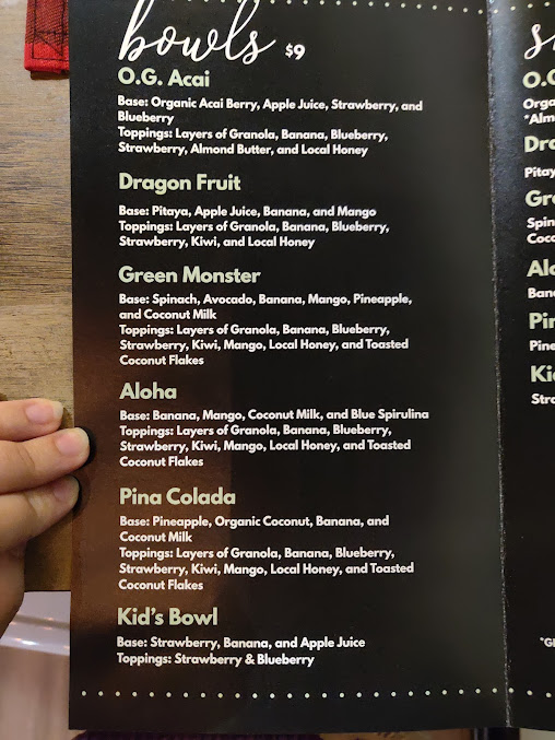 Menu Boro Bowls - 25