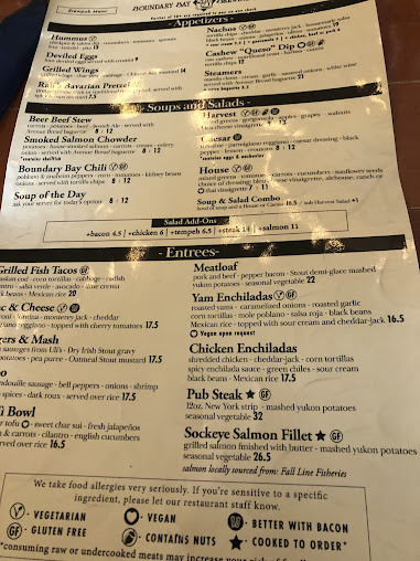 Menu Boundary Bay Brewery Bistro - 25