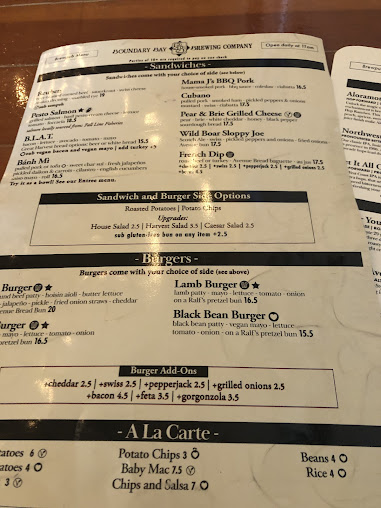 Menu Boundary Bay Brewery Bistro - 26