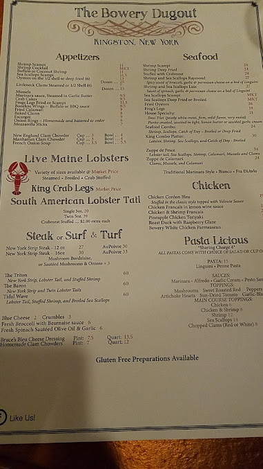 Menu Bowery Dugout - 22