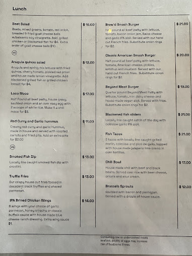 Menu Brewd Craft Pub - 22