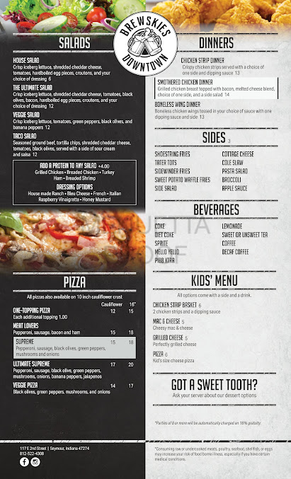 Menu Brewskies Downtown - 21