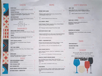 Menu Bronzeville Winery - 20