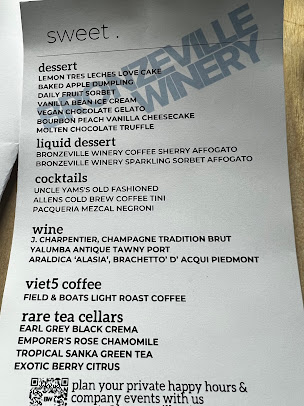Menu Bronzeville Winery - 27