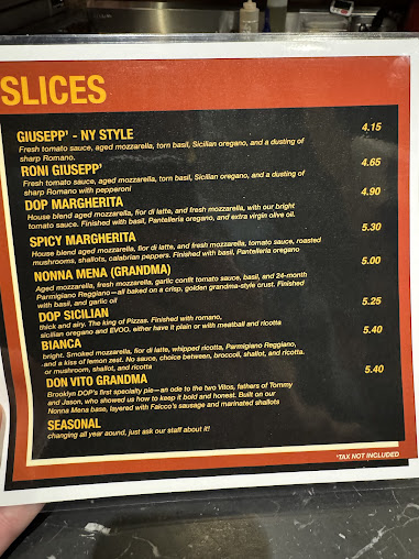Menu Brooklyn Dop - 20