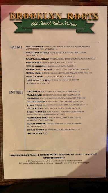 Menu Brooklyn Roots Italian - 24