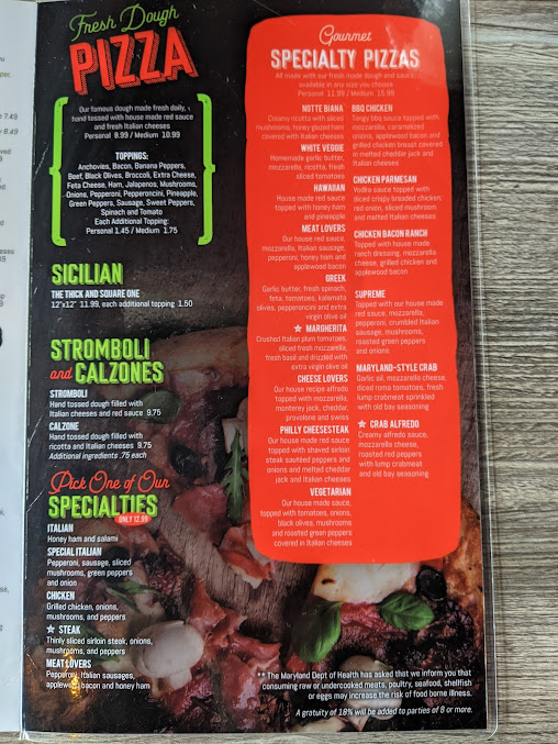 Menu Brothers Pizza Italian Restaurant - 24
